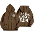 thumbnail image 3 of Funny Social Dog Mom Hoodie For Dog Lovers For Dog Owners Casual Hoodies Women Pullover Zip up Sweatshirt Knitted Jacket Women Front Pocket Button down Hoodie Long Sleeve Top Long Hoodie Tunic Womens, 3 of 5