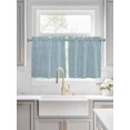 thumbnail image 2 of Haze Blue Half Window Curtains 24 Inches Long, Farmhouse Burlap Solid Blue Color Modern Linen Texture Window Treatment Curtain Drapes, Short Curtains Tiers for Kitchen Over Sink, 27.5"x24", 2 Panels, 2 of 7