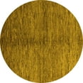 thumbnail image 1 of Ahgly Company Indoor Round Abstract Yellow Modern Area Rugs, 7' Round, 1 of 4