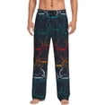 thumbnail image 2 of Picia Cartoon Sharks Mens Soft Woven Cotton Elastic Waistband Sleep Pajama Pant Lounge Sleep Pant With Pockets And Drawstring-X-Large, 2 of 9