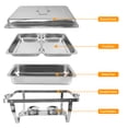 thumbnail image 5 of Jacgood Chafing Dish Buffet Set 4 Pack 8QT, Stainless Steel 2 Pans Food Warmer Set, Rectangular Buffet Server with Tongs & Spoons for Parties, Catering, Banquets, Events, 5 of 9