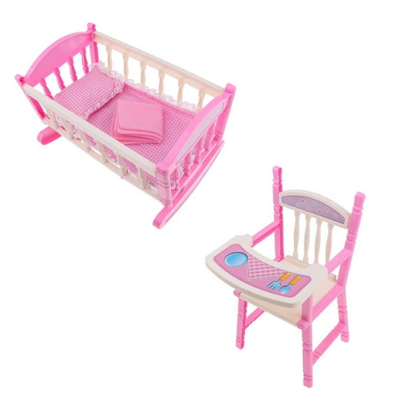 kjfeif Detachable High Chair and Crib Set with Mattress Quilt and Pilloww,Suit for Boys & Girls Ages 3-12 Years Old Christmas Halloween Party Birthday Gift