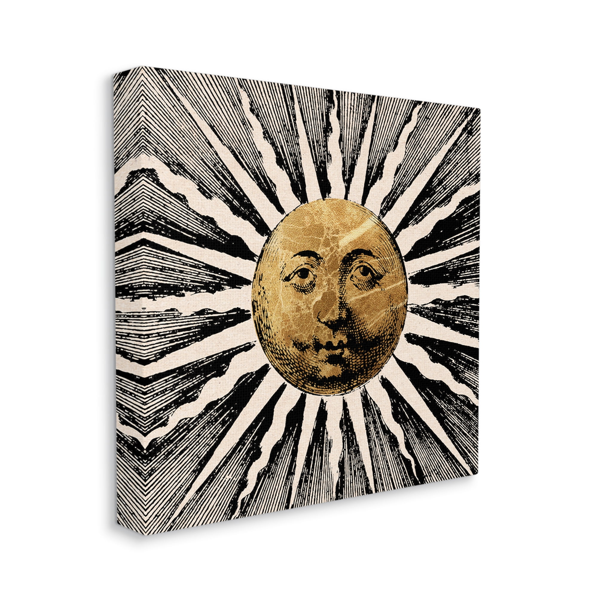 Stupell Industries Bohemian Sun Rays Landscape Painting Gallery Wrapped Canvas Art Print Wall Art, 24 x 24