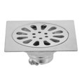 thumbnail image 2 of Desagüe de piso a prueba de olores, escurridor de ducha con inserto de azulejo de baño de cobre con tapa de filtro extraíble, antiobstrucción cuadrada para cocina, balcón, garaje, 2 of 4