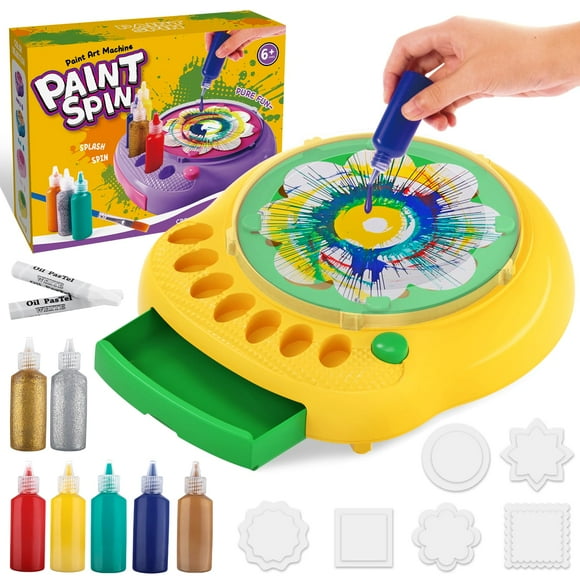 Arts and Crafts for Kids Ages 4-8,Paint Spin Art Machine Kit,Art Craft Set for 6-9 Year Old,Cool Painting Spinner Toys Kits Set,Art Supplies Birthday Gifts for Boy Girl A