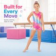 thumbnail image 4 of Girls Gymnastics Leotards Sleeveless U Shape Neck, Sparkly Dance Unitards with Shorts and Hair Toddler Leotard for 3-12 Years, 4 of 12