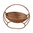 thumbnail image 2 of Cesta tejida a mano, soporte para frutas, bandejas multiusos para servir en granja, cesta de almacenamiento para el hogar, despensa, restaurante Marrón, 2 of 8