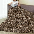 thumbnail image 6 of Sikiie Brown Leopard Ultra-Soft Micro flannel Blanket Luxury All Seasons Warm Blanket for Bedding Sofa and Travel (4 sizes)-50"x40", 6 of 7
