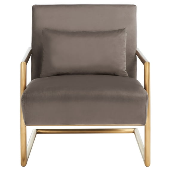 SAFAVIEH Konomi Modern Style Arm Chairs, Dark Taupe (26.8 in. W x 31.7 in. D x 32.3 in. H)