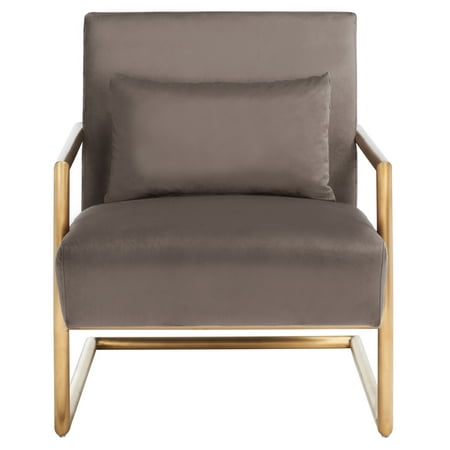 SAFAVIEH Konomi Modern Style Arm Chairs Dark Taupe (26.8 in. W x 31.7 in. D x 32.3 in. H)