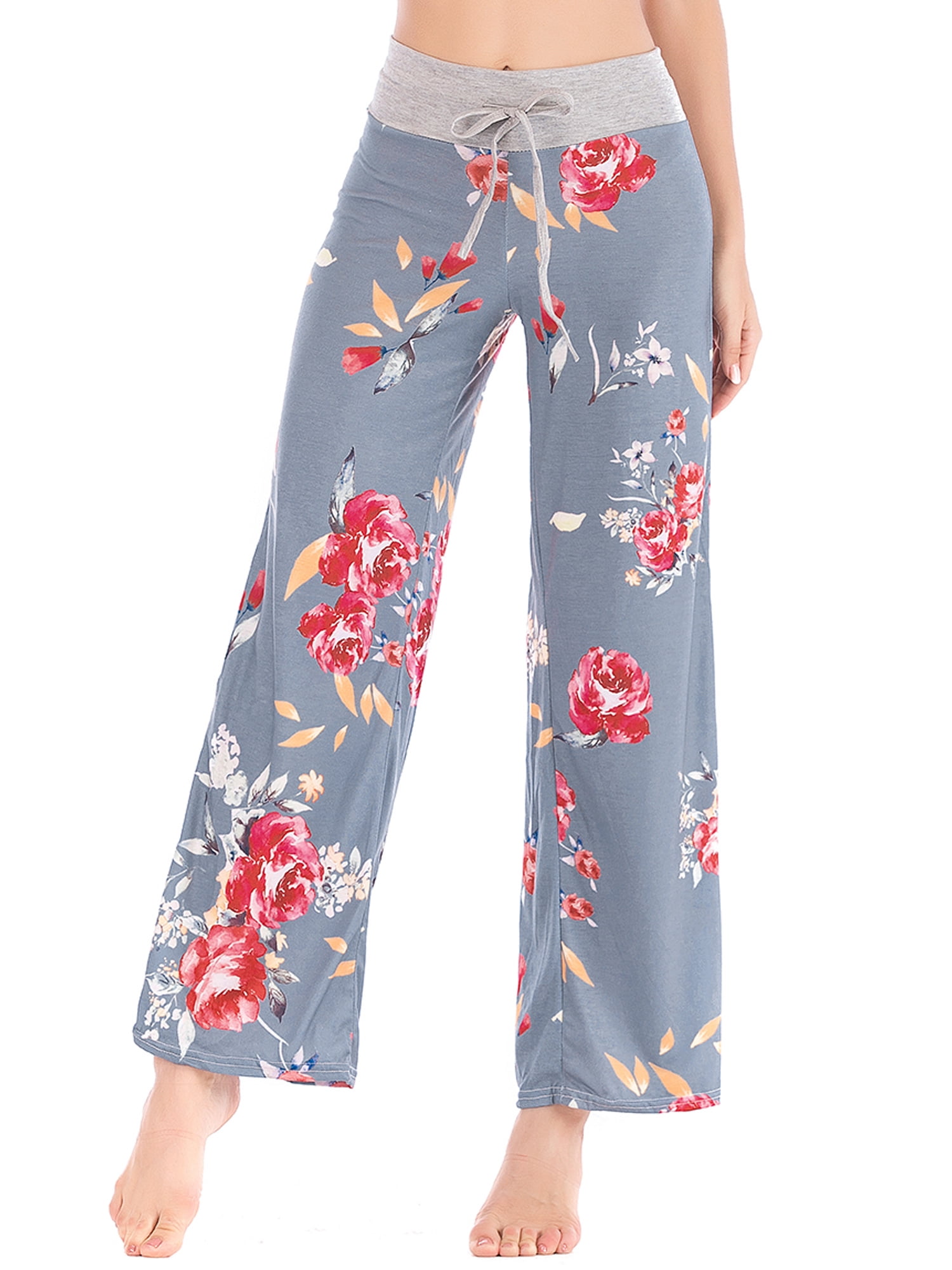 LELINTA Women Casual Pants Plus Size Long Leg Wide Pants Flare Pants