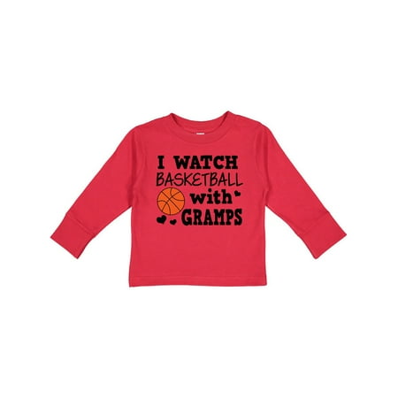 

Inktastic I Watch Basketball with Gramps Gift Toddler Boy Girl Long Sleeve T-Shirt