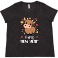 thumbnail image 3 of Inktastic Happy New Year Cute Ox Women's Plus Size T-Shirt, 3 of 5
