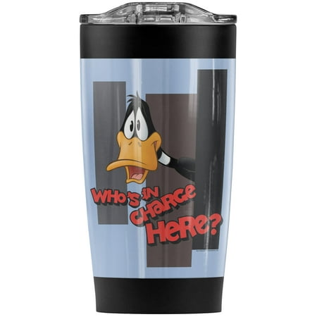 

Looney Tunes Daffy Duck Who S In Charge Stainless Steel Tumbler 20 oz Coffee Travel Mug/Cup Vacuum Insulated & Double Wall with Leakproof Sliding Lid | Great for Hot Drinks and Cold Beverages