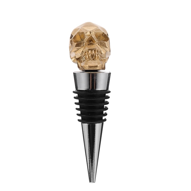 1 tapón para botella de vino con forma de calavera creativa, accesorio para fiestas