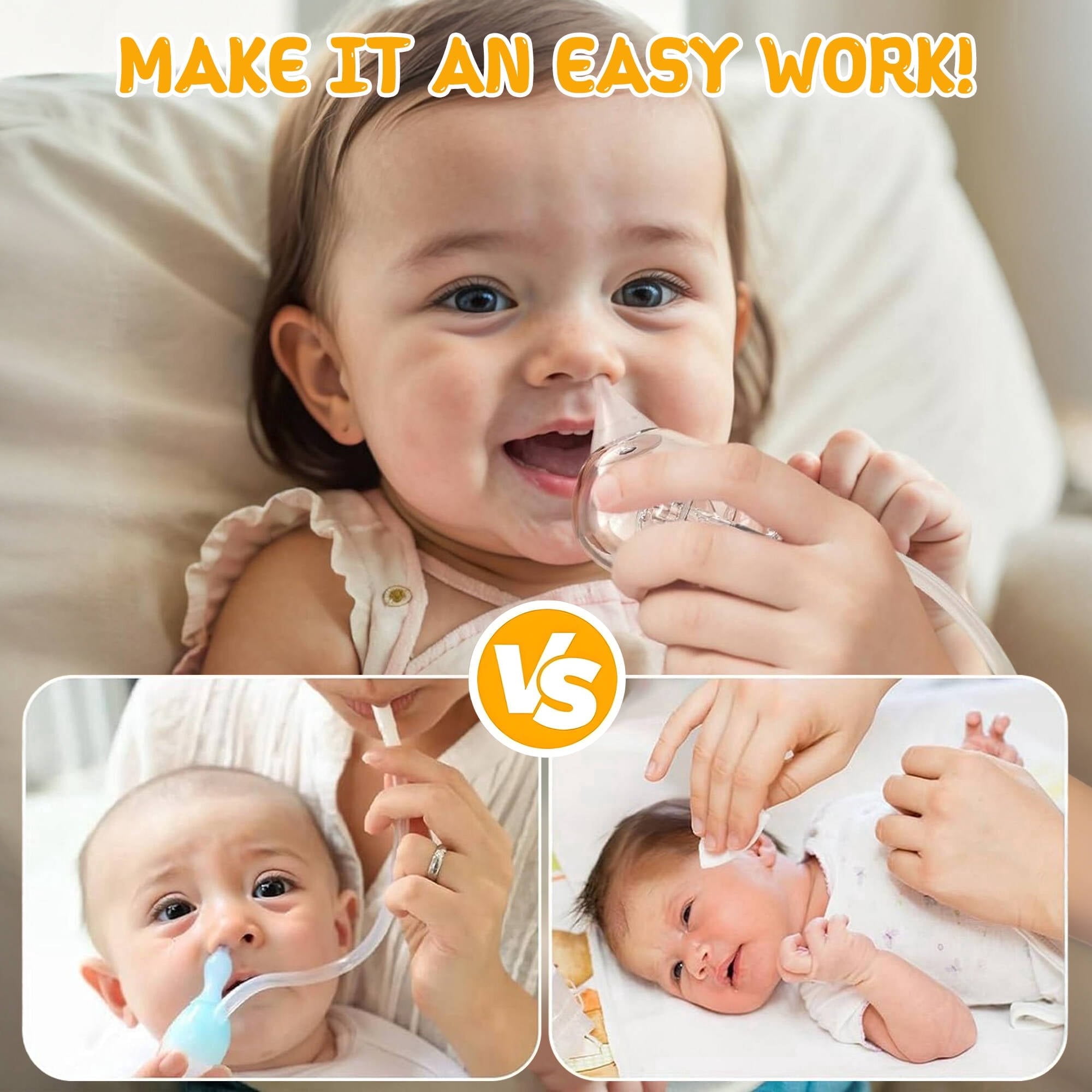 Morfone Nasal Aspirator for Baby, Hospital Grade Baby Nose Sucker with 9 Suction Levels, Music & Night Light Nose Suction for Infants Babies Toddler