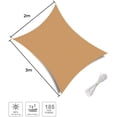 thumbnail image 2 of HAIKUS Rectangular Shade Sail 2x3m, HDPE Shade Sail 98% Breathable UV Protection, 2 of 5