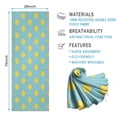 thumbnail image 2 of Yellow Lemon Fruit Shapes LightBlue Pattern Hot Yoga Mat Towel Non Slip for Hot Yoga - Quick-Drying Yoga Mat Cover with 4 Corner Pockets with Travel Bag - Hot Yoga Towel Non Slip 70"x26", 2 of 6