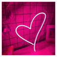 thumbnail image 1 of Letrero De Neón Con Forma Corazón Luz , Nocturna Regulable Alimentada Por USB Para Decoración Pared 30cmx30cm, 1 of 4