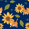 thumbnail image 3 of Millie Loves Lily Girls Navy Cats & Sunflowers Top & Legging Set Size (2T-12), 3 of 3