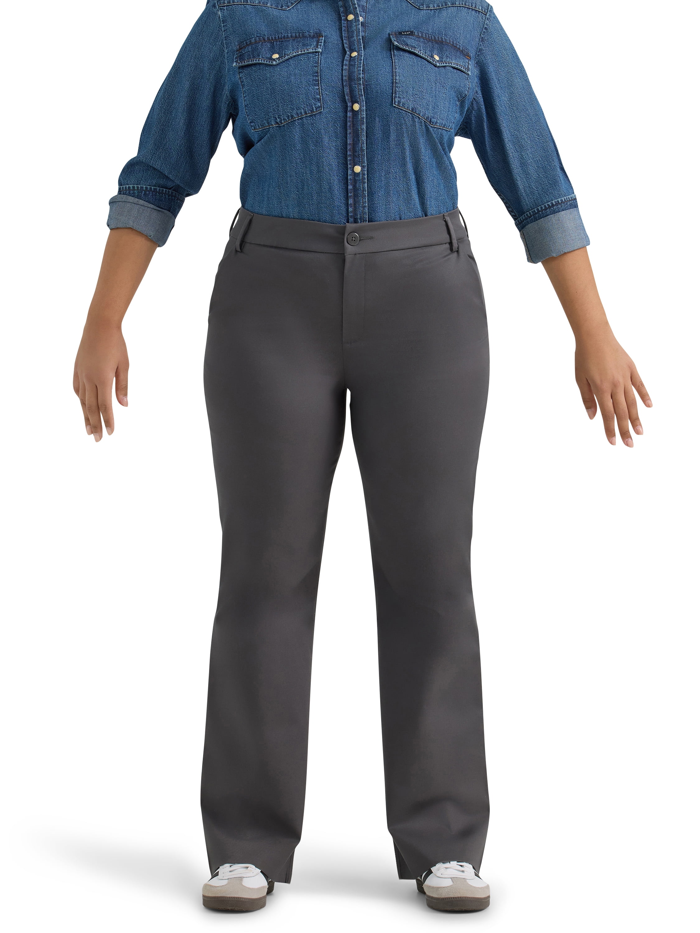 Lee® Women's Plus Mid Rise Wrinkle Free Bootcut Pant