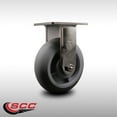 thumbnail image 2 of 6 Inch 316SS Thermo Rubber Donut Tread Wheel Rigid Caster with Delrin Bearing, 2 of 2