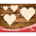 thumbnail image 3 of Unfinished Wood Pixel Heart Shape | DIY Craft Cutout | up to 46" DIY 36" / 1/2", 3 of 3