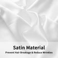 thumbnail image 3 of Flxxie Satin Body Pillow Cover - Ultra Soft Cooling 20"x54" Pillowcase for Hair & Skin, Anti Wrinkle - Envelope Closure - 1 Pack - White, 3 of 5