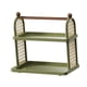 thumbnail image 5 of Soporte para taza de café Organizador de cosméticos para baño Organización para ahorrar espacio Multiusos Verde de 2 capas, 5 of 9