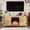 Oak, variant on Homall Modern Farmhouse TV Stand Double Barn Door Fireplace TV Stand for TVs up to 65 inch,Rustic Brown