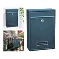 thumbnail image 3 of Metal Locking Mailbox Wall Mounted Rustproof Mail Case Lockable Mail Box 2 Keys Office Letterbox Suggestion Box Grey, 3 of 8