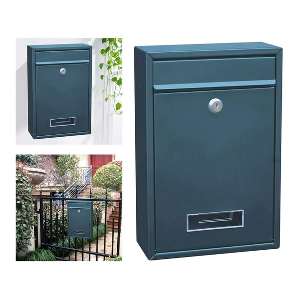 Caja de Buzón de Bloqueo Colco Buzón Decorativo de Capacidad Media Gris Buzón de montaje en pared