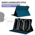 thumbnail image 4 of TECH CIRCLE Case for iPad Air 11 2024/iPad Air 4th 5th Gen,iPad Pro 11 inch PU Leather Folio Stand Case Auto Sleep Wake Elastic Band Pocket Smart Classic Shockproof Protective Wallet Case,Blue, 4 of 9