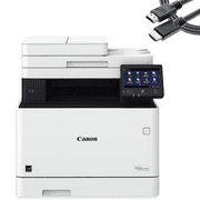Canon imageCLASS MF741Cdw Wireless Color All-in-One Laser Multifunction Printer, Up to 28 ISO ppm, Wireless, Mobile Ready, Duplex Laser Printer, Copy/print/scan, GINA JOYFURNO printer cable