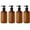 A-Brown, variant on Winty Empty Pump Bottle,Shampoo and Conditioner Dispensers,4Pcs Long Neck Lotion Press Bottle, Transparent Pet Plastic Bottle