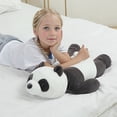 thumbnail image 2 of 24'' Panda Cute Plush Toy, White Black Bear Hugging Pillow, Big Panda Steffed Animals Toy Gift, Girl Boy, 2 of 7