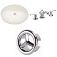 thumbnail image 1 of American Imaginations 19.5-in. W CUPC Oval Bathroom Undermount Sink Set In Biscuit - Chrome Hardware AI-26847, 1 of 8