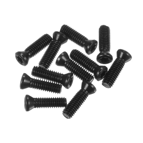 10pcs Torx Screw M4x14mm 12.9 Grade Round Flat Head for Replaces Carbide Insert Cutters CNC Lathe Tool, Grey