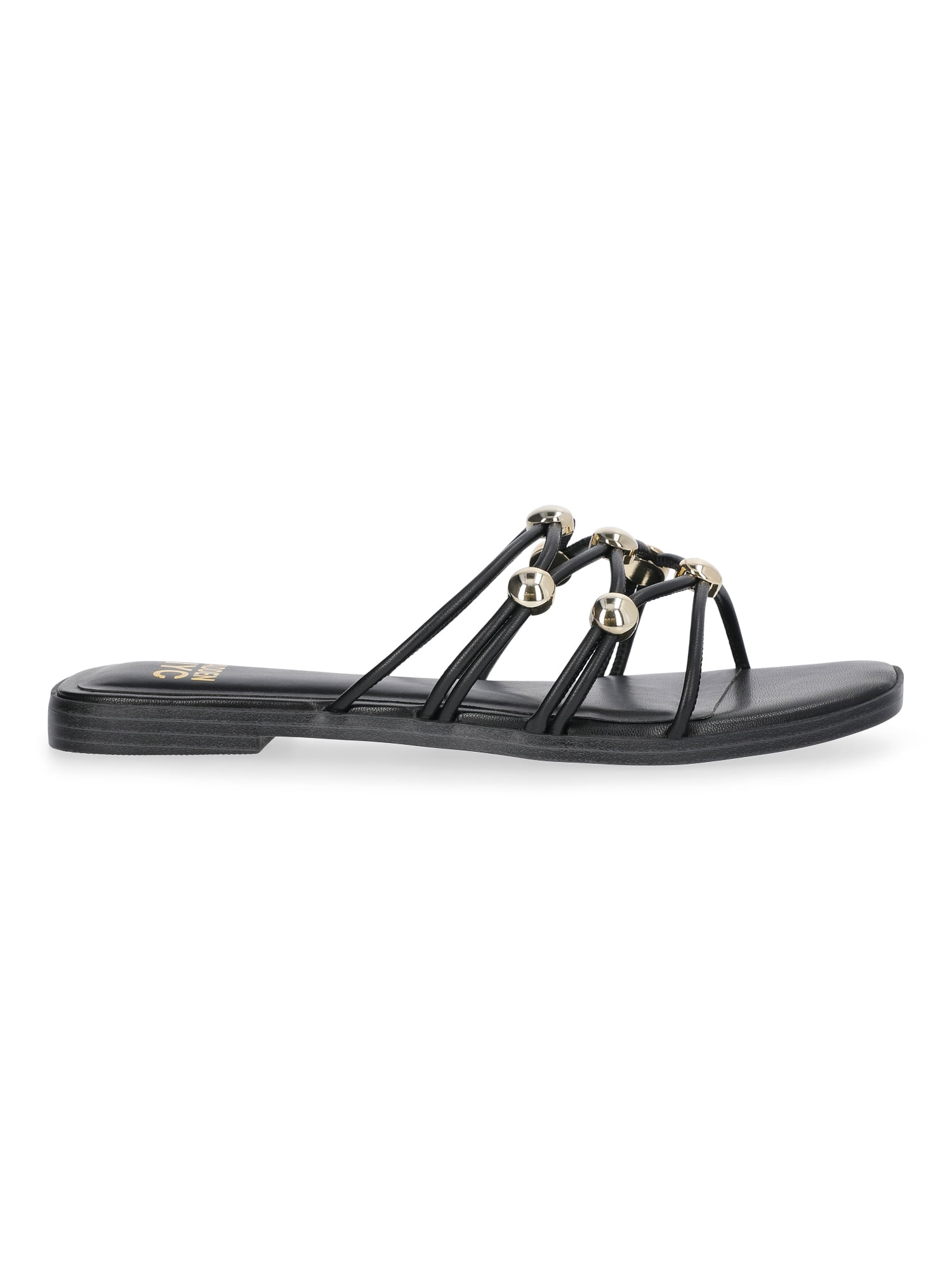 Madden NYC Women's Strappy Studded Slide Sandals