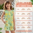 thumbnail image 6 of ZIATUBLES Lemon Green Print Girls Summer Casual Playsuit Flutter Sleeves Short Jumpsuit Button Round Neck Kids Romper Elastic Waist Relaxed Fit Comfort Outfit with Pockets for 7-8 Y, 6 of 6
