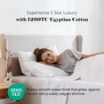 thumbnail image 5 of Superior Egyptian Cotton Embroidered 1200 TC Deep Pocket Sheet Set, Queen, White, 5 of 10