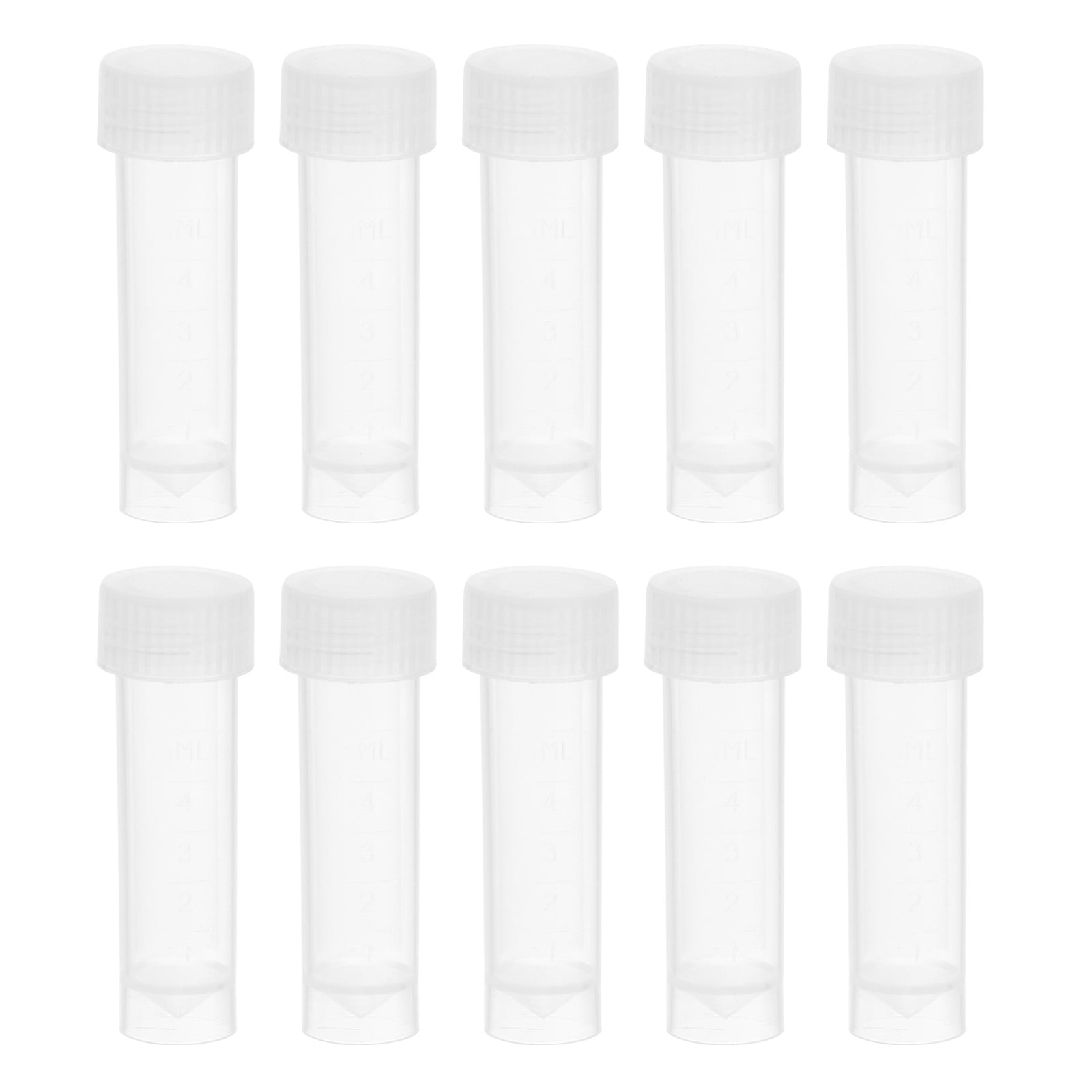Healifty 10pcs Clear Plastic Needles Storage Tubes Sewing Needle Container Holder Organizer with Cap 