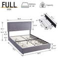 thumbnail image 4 of VECELO Full Bed Frame with 4 Storage Drawers (Wheeled) and Tufted Upholstered Adjustable Headboard Platform Bed, Dark Gray, 4 of 9