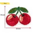 thumbnail image 5 of 23x19in Cute Red Cherry Shaped Non Slip Absorbent Bath Mat for Bathroom, 5 of 7