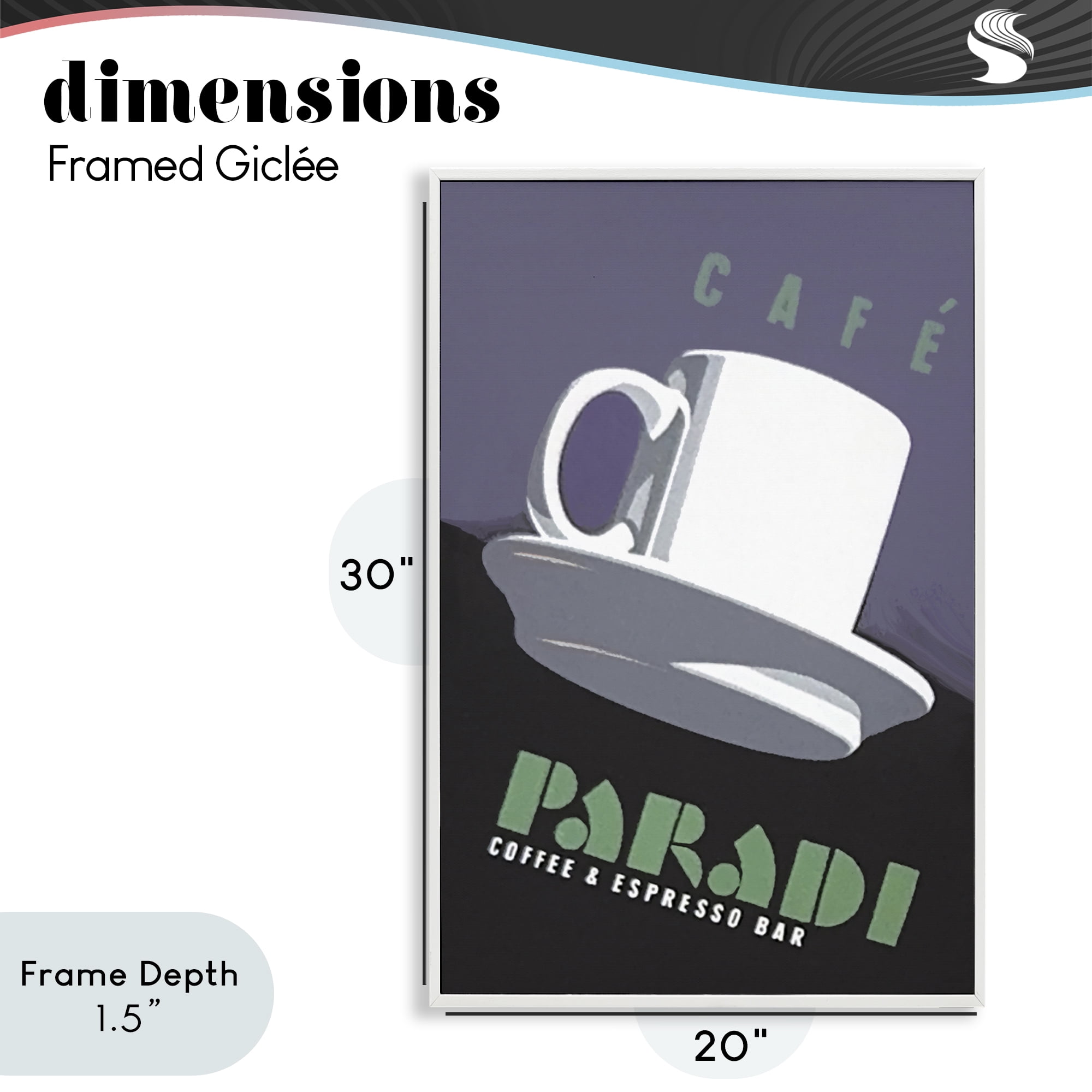 Stupell Industries Paradi Coffee & Espresso White Framed Giclee Art, design by Jadei Graphics