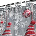 thumbnail image 3 of Winter Funny Shower Curtain,Winter Rustic Wood Merry Xmas Shower Curtains Hotel Luxury Style Shower Curtains for Apartment Bathroom Decor Christmas (72x72in), 3 of 5