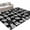 Black White, variant on Area Rugs 5'x7', White Leaves Carpet Runner Indoor Outdoor Rugs Home Decor Aesthetic, Black Vintage Spring Botanical Leaf Plants Non Slip Mats Washable Accent Rug for Living Room Bedroom