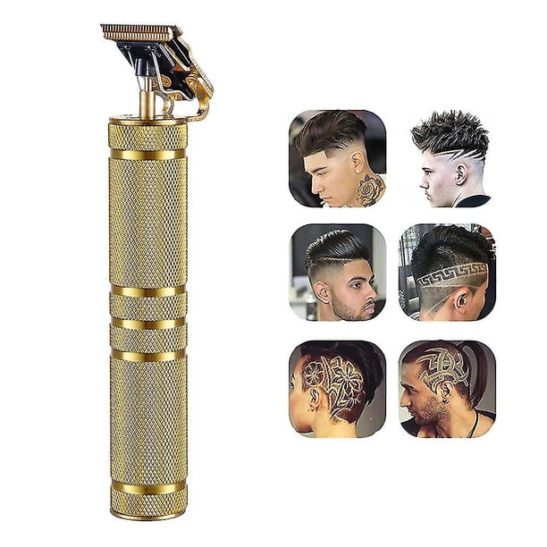 Cortapelos Adornados Para Hombres, Cortadora De Cabello Inalámbrica Profesional Para Hombres, Cortadora De Cabello Eléctrica Recargable Por USB, Kits De Corte De Cabello Con Hoja En T Gap Co