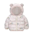 thumbnail image 2 of Godderr Kids Toddler Winter Down Coat Jacket,1T-5T Baby Zipper Warm Winter Light Puffer Outerwear Ears Hooded Printed Fall Winter Coats for Boys Girls, 2 of 7