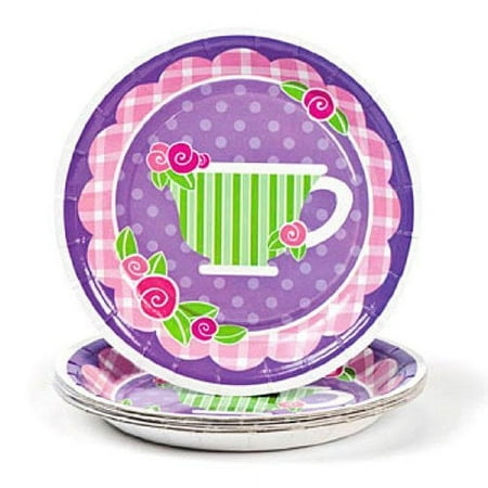 Tea Party Dessert Plates - Party Supplies - 8 Pieces